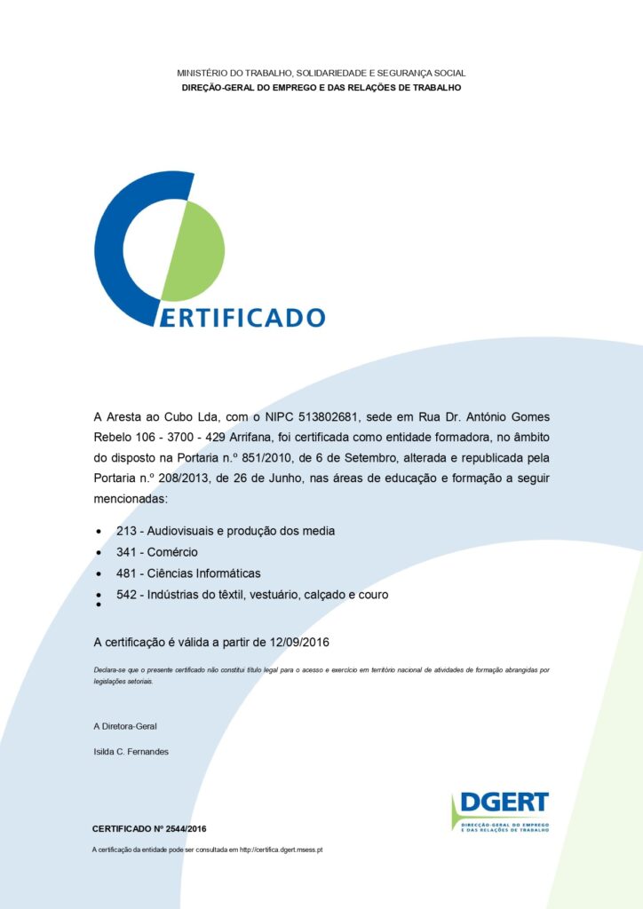 Certificado DGERT